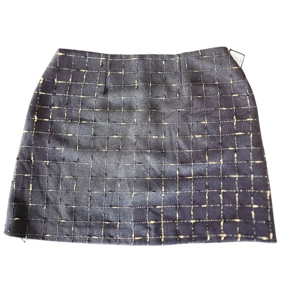 Tahari ASL Tweed Black/Gold Metallic Minimalist Cocktail Pencil Skirt Sz. 14 NWT - Picture 2 of 9
